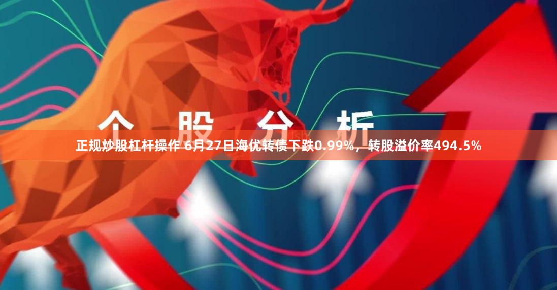 正规炒股杠杆操作 6月27日海优转债下跌0.99%，转股溢价率494.5%