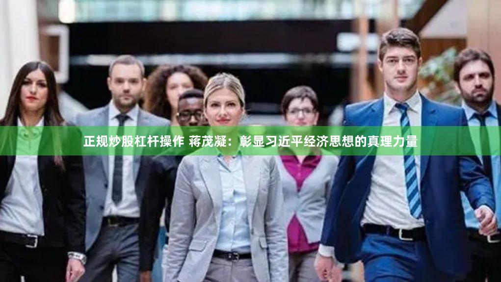 正规炒股杠杆操作 蒋茂凝：彰显习近平经济思想的真理力量