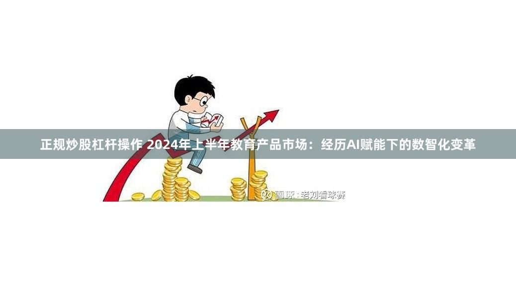正规炒股杠杆操作 2024年上半年教育产品市场：经历AI赋能下的数智化变革