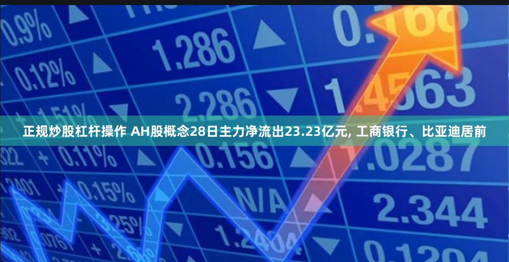 正规炒股杠杆操作 AH股概念28日主力净流出23.23亿元, 工商银行、比亚迪居前